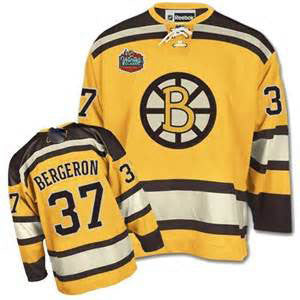 Boston  Bruins #37 Patrice Bergeron Yellow Winter Classic CCM Throwback Stitched NHL Jersey - Sports Nut Emporium