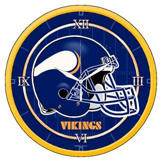 Minnesota Vikings wall clock - Sports Nut Emporium