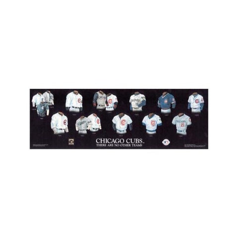 Chicago Cubs heritage jersey collection plaque - Sports Nut Emporium