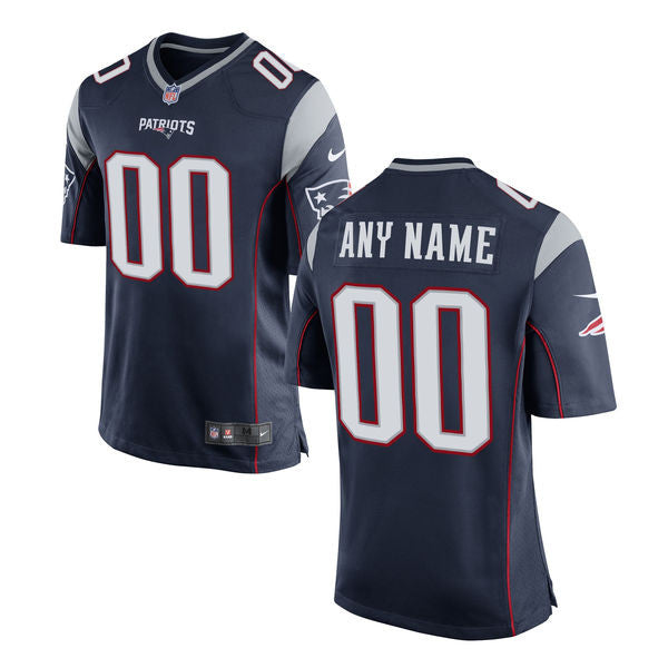 New England Patriots Men's custom Nike Elite navy blue jersey
