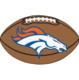 Denver Broncos football shaped mat - Sports Nut Emporium