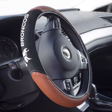 Denver Broncos Massage Grip Steering Wheel Cover