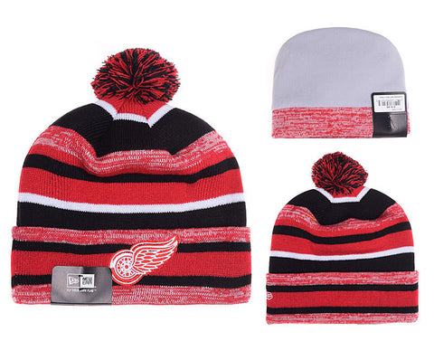 Detroit Red Wings Logo Stitched Knit Beanies- (01) - Sports Nut Emporium