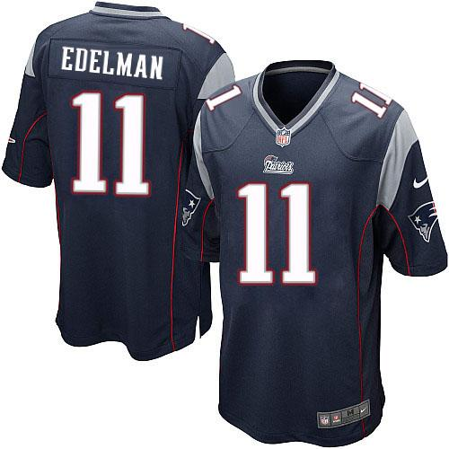Julian Edelman #11 New England Patriots NFL Nike Elite jersey (blue) - Sports Nut Emporium