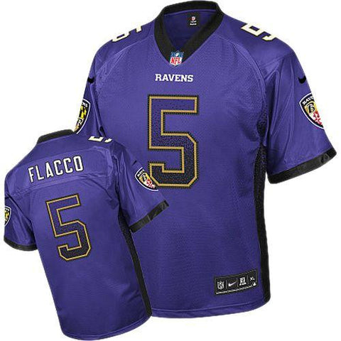 Joe Flacco Stitched NFL Elite Drift Fashion Jersey - Sports Nut Emporium
