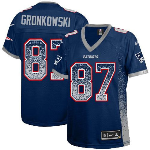 Rob Gronkowski Navy Blue  New England Patriots  Men's  Elite Drift Fashion Jersey - Sports Nut Emporium