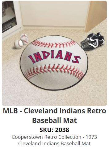 Cleveland Indians/ Guardians baseball floor mat