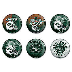 New York Jets 6 pack buttons - Sports Nut Emporium