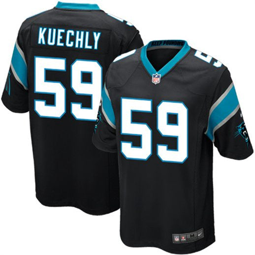 Luke Kuechly Youth Jersey #59 Carolina Panthers Black NFL Football Size L  12-14