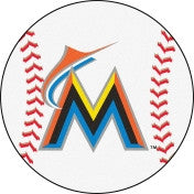 Miami Marlins baseball floor mat - Sports Nut Emporium