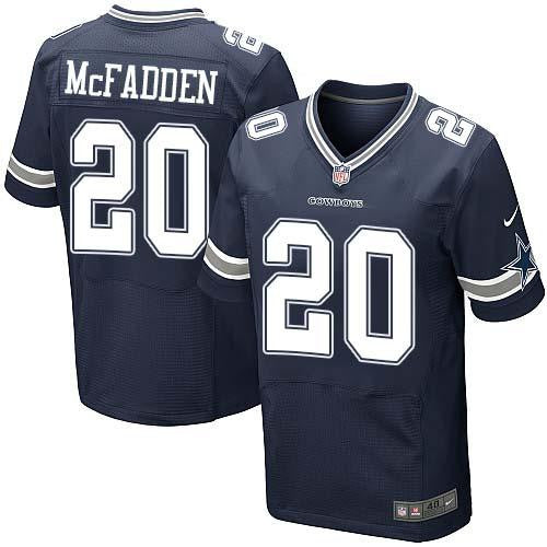 Darren McFadden # 20 Dallas Cowboys  Navy Blue  Stitched NFL Elite Jersey - Sports Nut Emporium