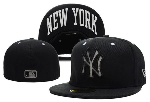New York Yankees New Era 59 Fifty MLB  RETRO CLASSIC POP BLACK Fitted Hat - Sports Nut Emporium