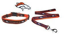 Denver Broncos leash collar and ID set - Sports Nut Emporium