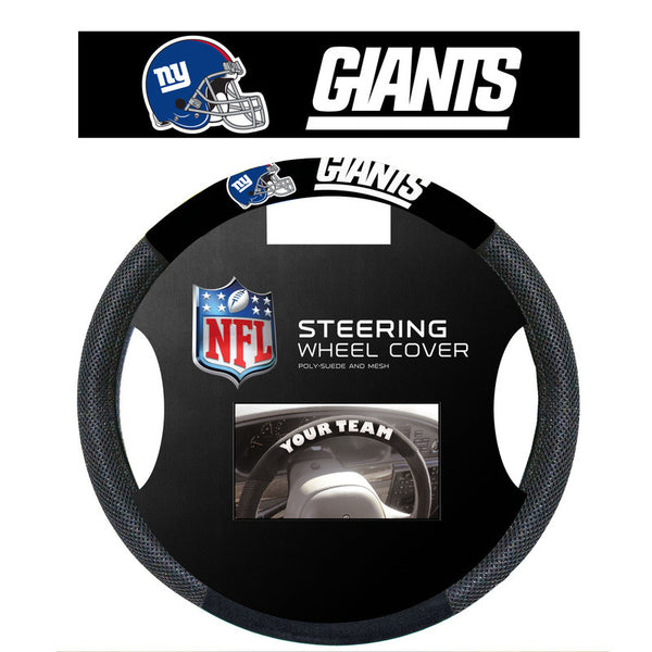New York Giants poly Suede Steering Wheel Cover - Sports Nut Emporium