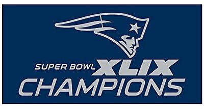NEW ENGLAND PATRIOTS XLIX SUPER BOWL CHAMPIONS 30"X60" Beach, Bath,and  Shower Towel - Sports Nut Emporium