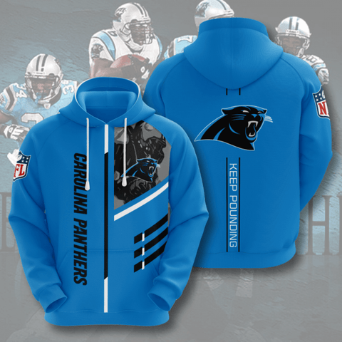 Carolina Panthers 3D design Keep pounding pullover hoodie