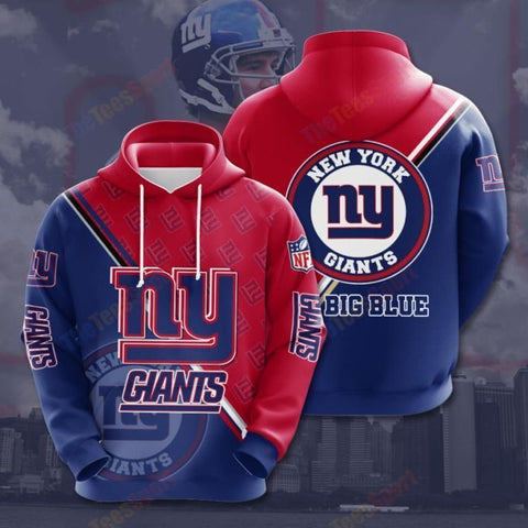 New York Giants 3D design pullover hoodie