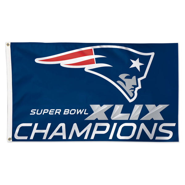 New England Patriots XLIX super Bowl Cghampions  3 x 5 ' flag - Sports Nut Emporium