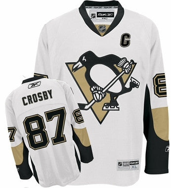 Sidney Crosby 87 Pittsburgh Penguins White Stitched NHL hockey Jerse