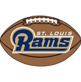 St Louis Rams football shaped floor mat - Sports Nut Emporium