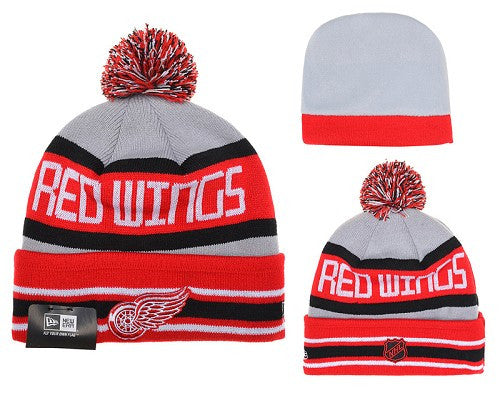 Detroit Red Wings Logo Stitched Knit Beanies 006 - Sports Nut Emporium
