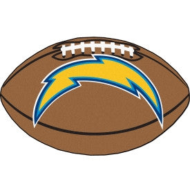San Diego Chargers football shaped floor mat - Sports Nut Emporium