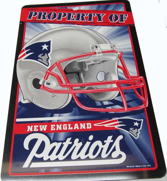 New England Patriots property of  Patriots sign - Sports Nut Emporium