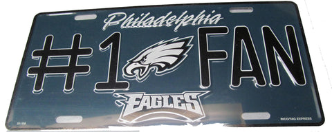 Philadelphia Eagles #1 fan license plate - Sports Nut Emporium