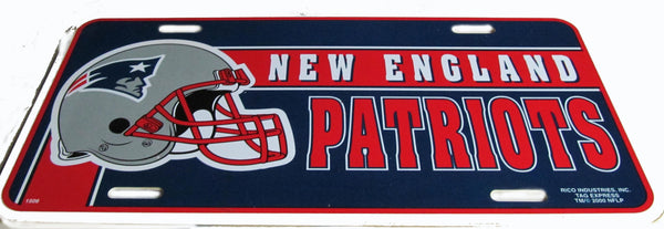 New England Patriots license plate - Sports Nut Emporium