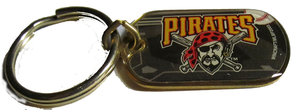 Pittsburgh Pirates dog tag  brass key ring - Sports Nut Emporium