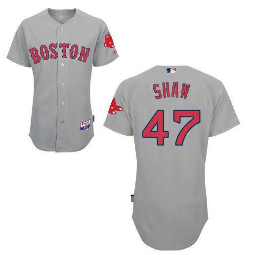 Travis Shaw Grey Boston Red Sox Jersey - Sports Nut Emporium