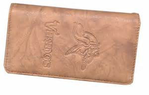 Minnesota Vikings leather checkbook cover - Sports Nut Emporium
