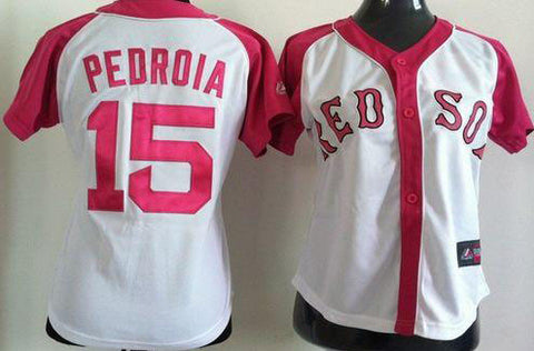 Dustin Pedroia # 15 Boston Red Sox pink lady jersey - Sports Nut Emporium